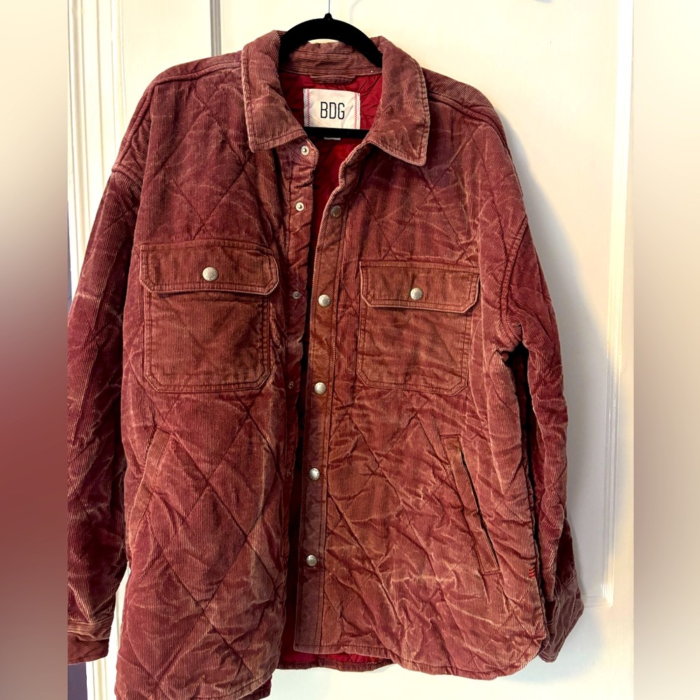 BDG Men’s Quilted Button Down Light Jacket